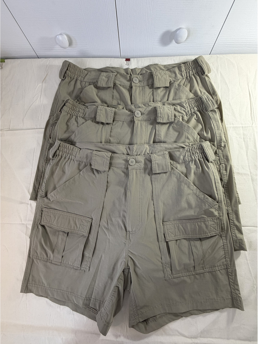 Lot of 3 Weekender Brand Sportswear Men's Cargo Shorts Size 36 Khaki